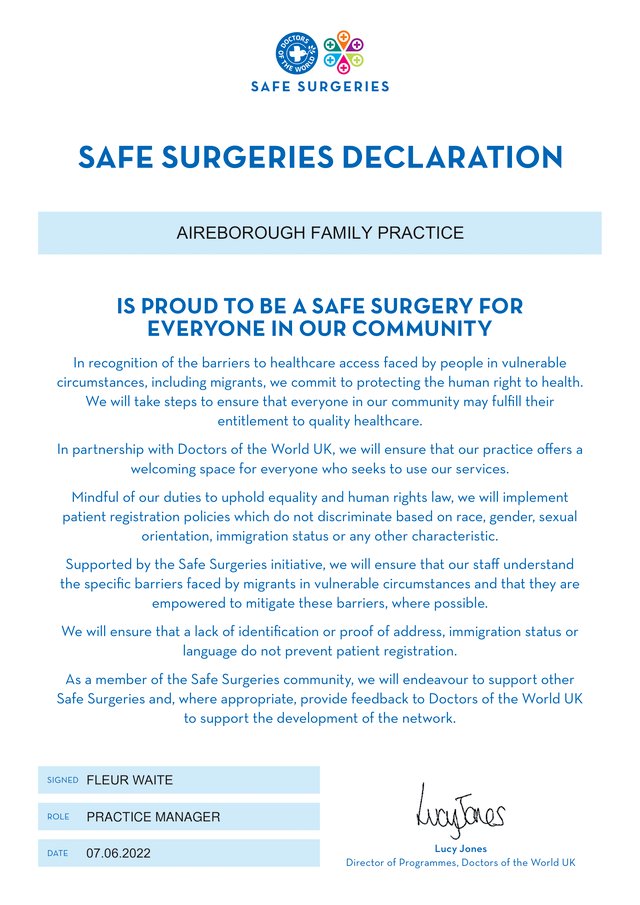 Safe Surgeries Declaration 1