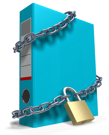 blue folder lock